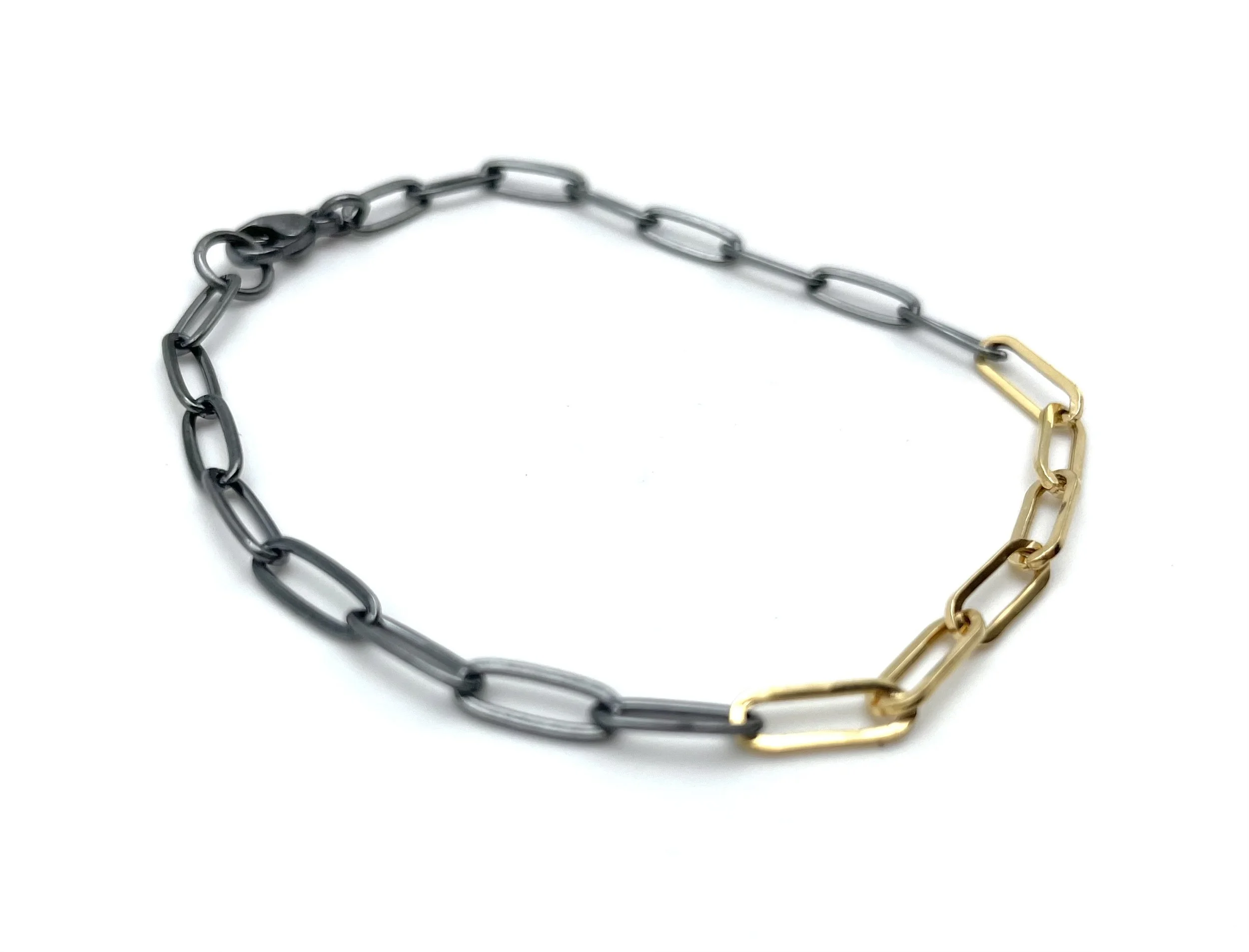 Unique Oxidized Silver and 14K Gold Bracelets | Jane Fuller